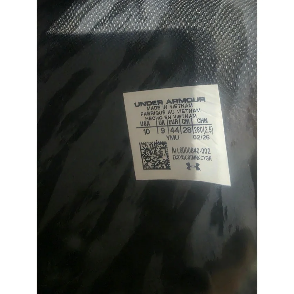 Under Armour Locker Camo V Slide Men 10 Black Grey EVA Quick Drying Sandal NEW